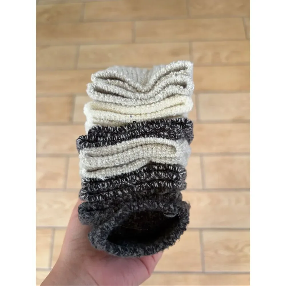 NWT Lucky Brand Super Soft Boot Socks 6 Pack Marled Gray Cozy Crew Socks